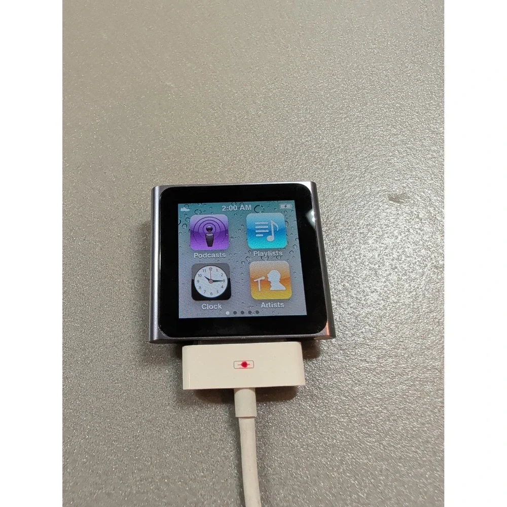 Apple iPod Nano 6th Gen 16GB Graphite A1366 w/ Case & Cable Needs Battery